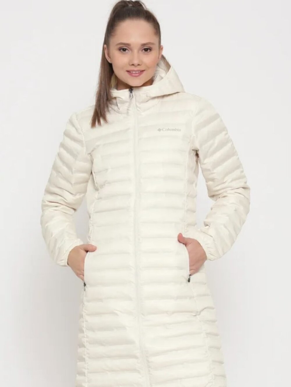 Ladies Columbia Flash Forward Long Down Jacket in Size XL